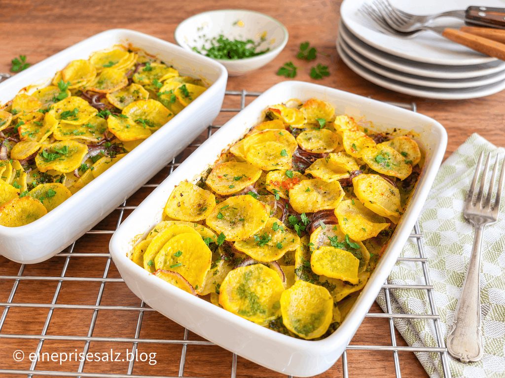 französischer Kartoffelgratin ohne Sahne