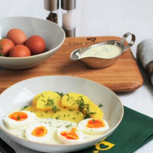 Eier in Dillsosse