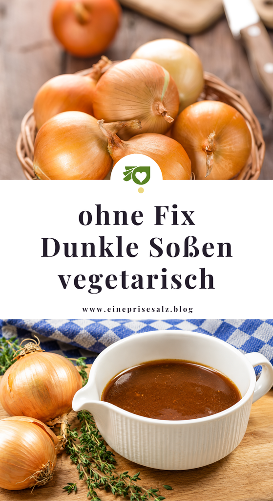 Vegetarische, dunkle Soße mit kräftigen Röstaromen