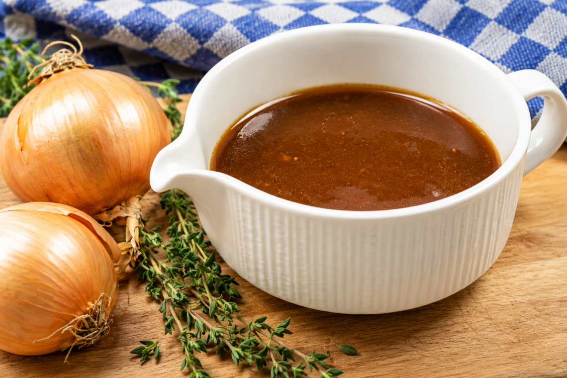vegetarische, dunkle Soße