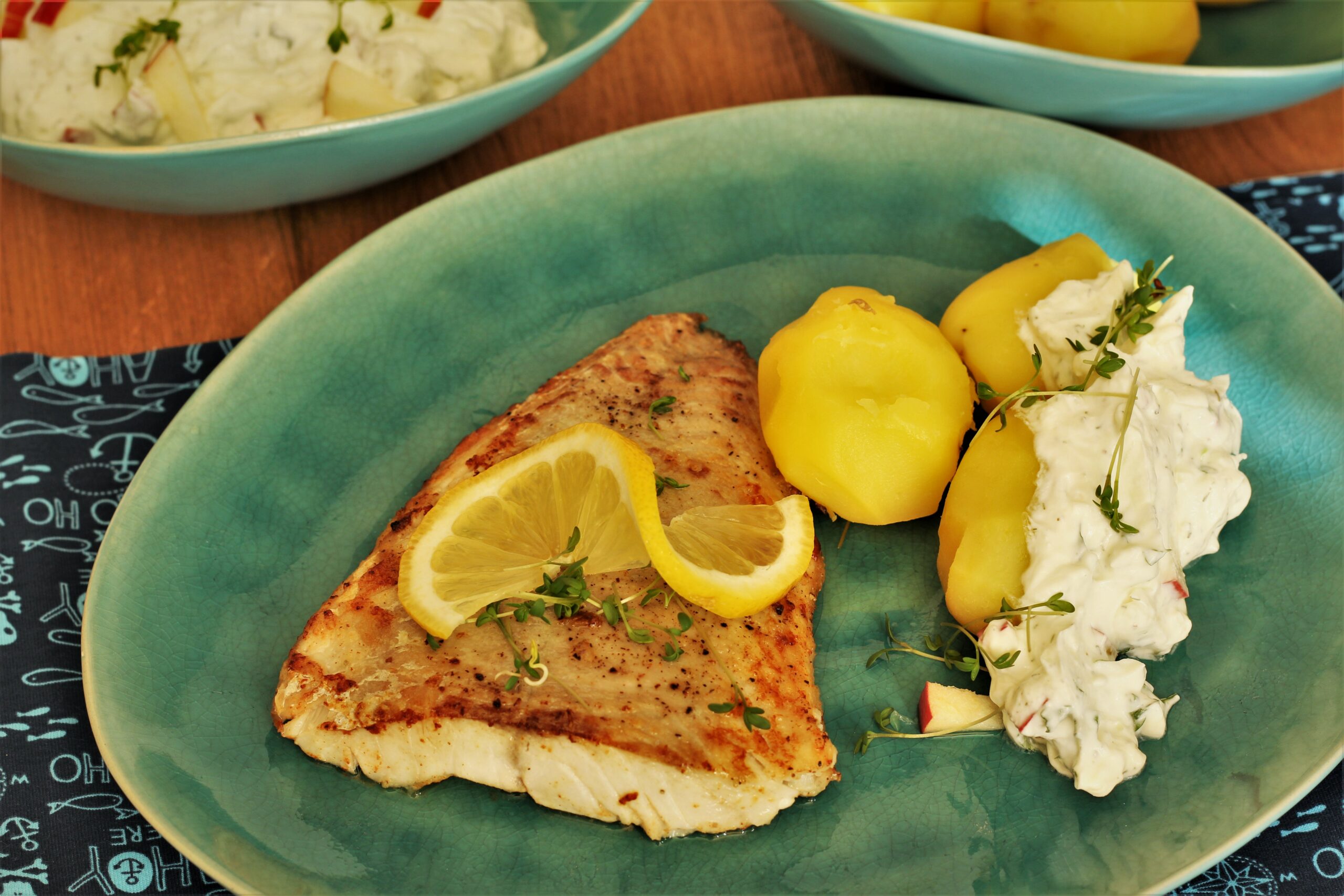Seelachsfilet mit einfachem, leckerem Dip - Eine Prise Salz