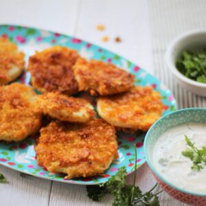 Kohlrabischnitzel mit Cornflakes