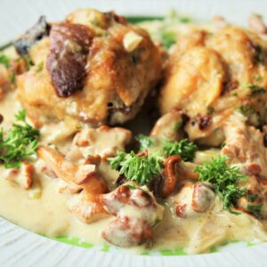 Pfifferlinge und Semmelknödel