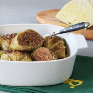 Wirsingrouladen mit einer Pilz-Speck Soße