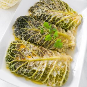 Wirsingroulade mit Ziegenkäse
