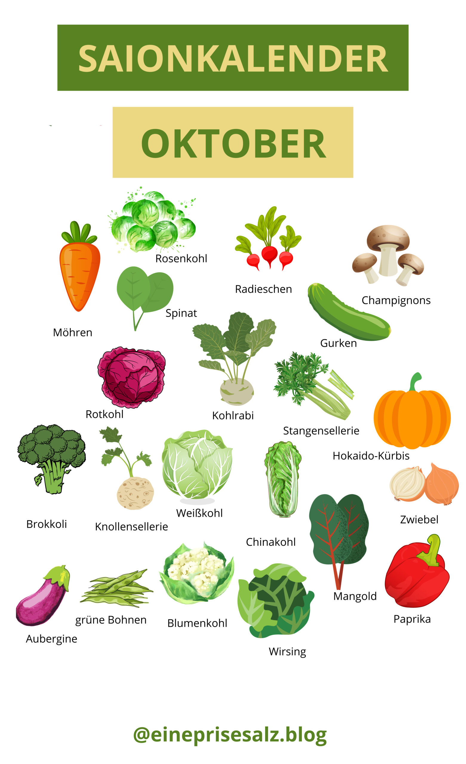 Saisonkalender Oktober - Eine Prise Salz