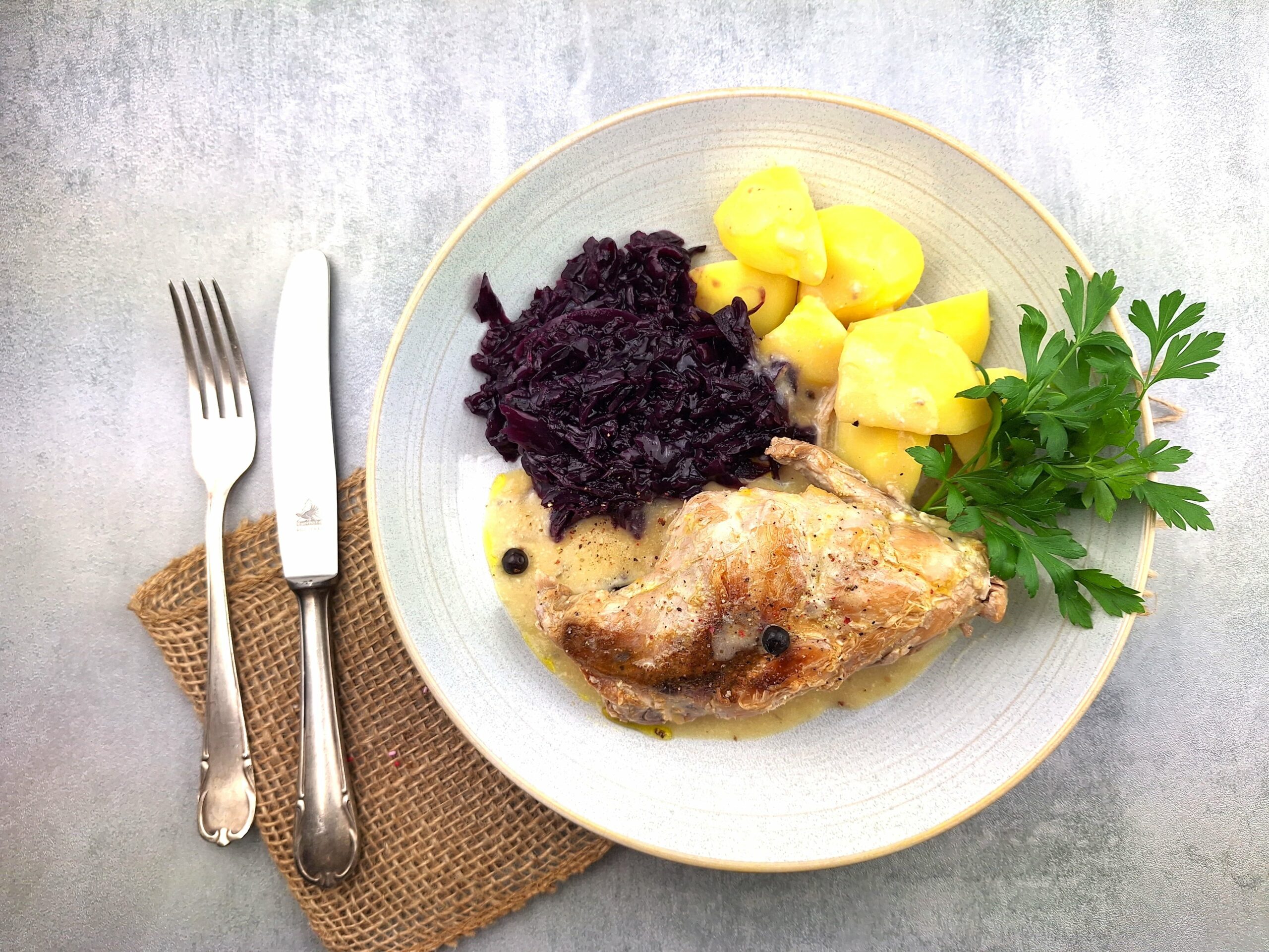 Kaninchen-Keulen - Eine Prise Salz