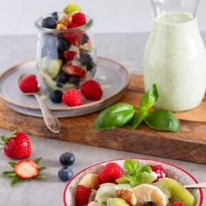Obst Salat - mit Dressing
