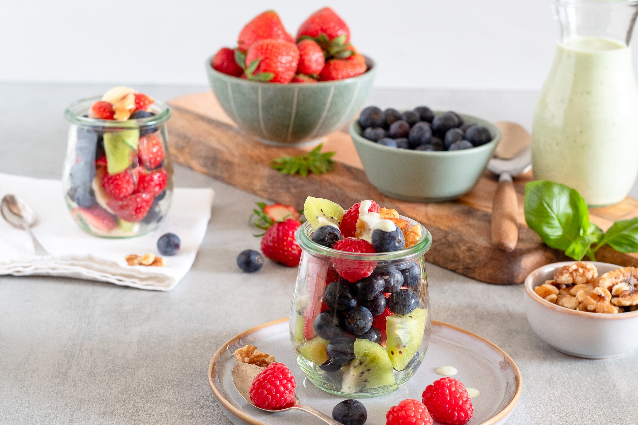 Obst Salat - mit Dressing - Eine Prise Salz