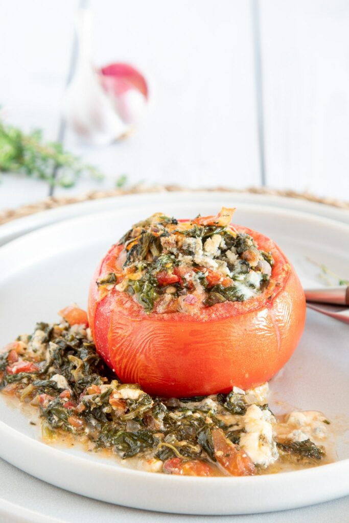 Tomaten gefüllt - low carb Mittagessen