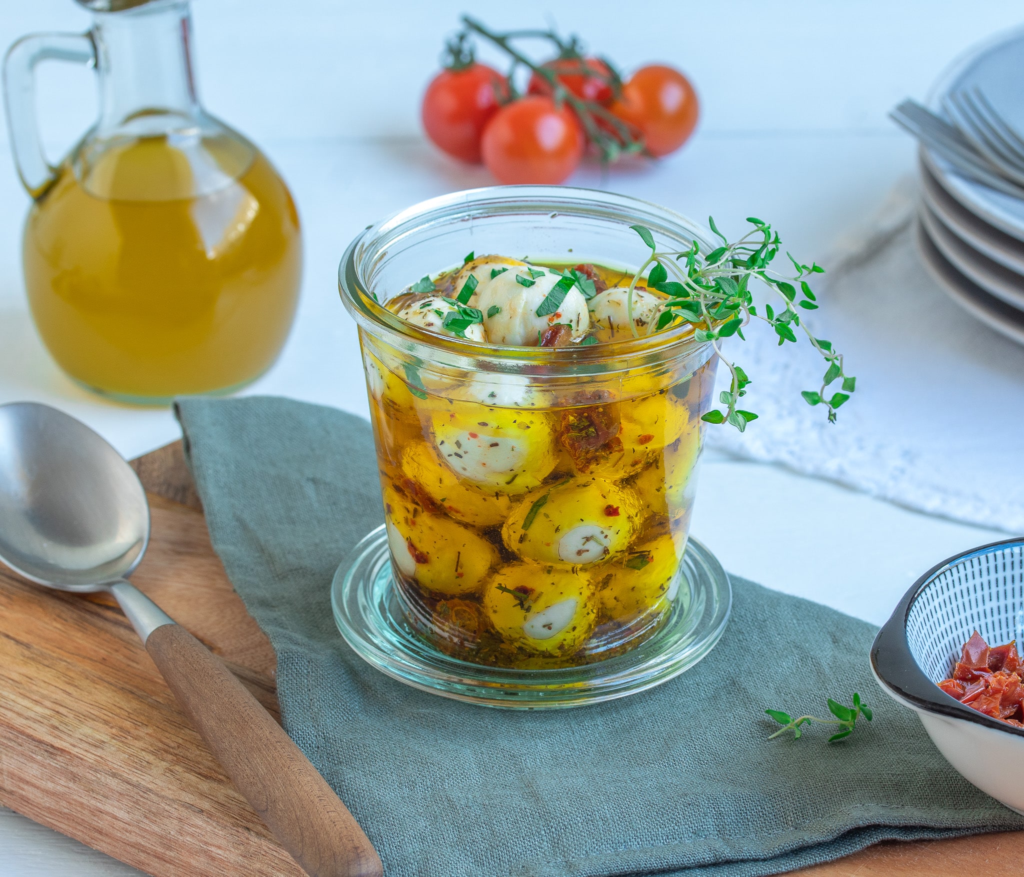 Mozzarella - Kugeln im Glas - Basisrezept - Eine Prise Salz