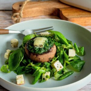 gefüllte Champignons mit Spinat
