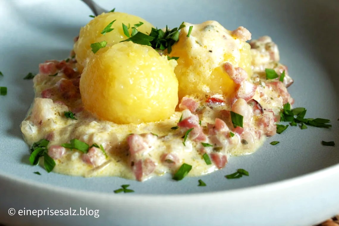 Specksoße, schnelles herzhaftes Mittagessen